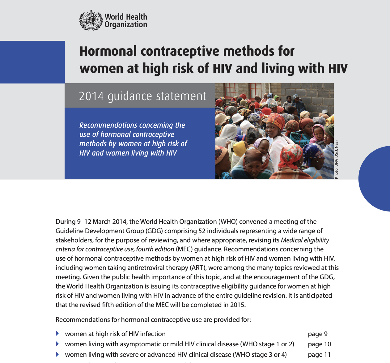 Hormonal Contraceptive Methods For Women At High Risk Of HIV And Living ...