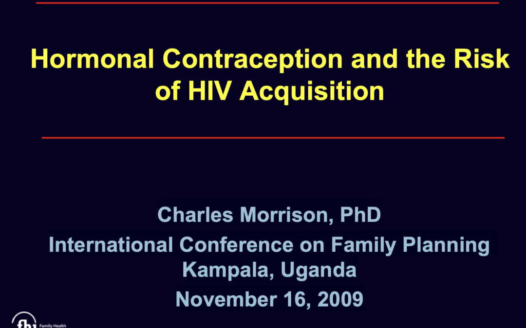 Hormonal Contraception and the Risk of HIV Acquisition