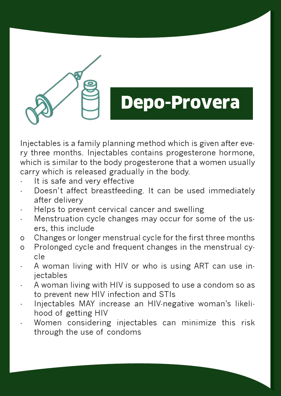 DepoProvera Wall Chart Poster for Providers [English] Results 4