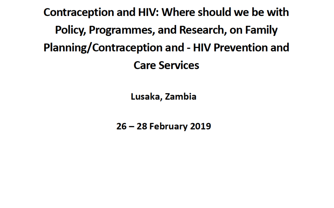 WHO Technical Consultation on Hormonal Contraception and HIV